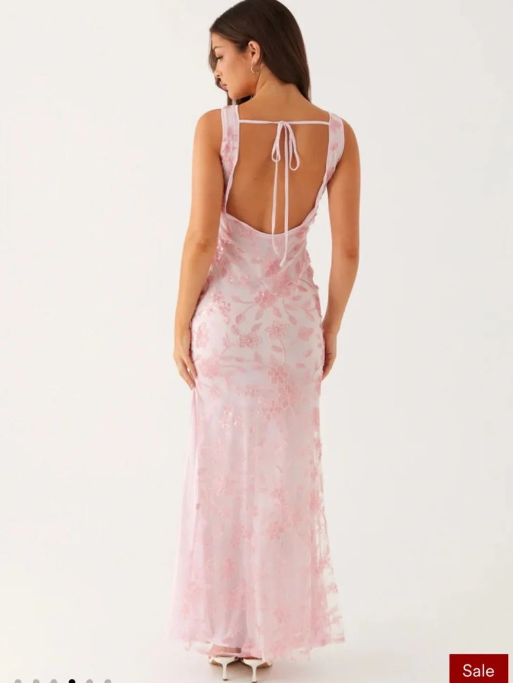Peppermayo Pink Beaded Wedding Guest Dress - Picture 2 of 4
